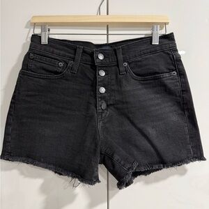 J. CREW DENIM JEANS SHORTS BLACK SIZE 27